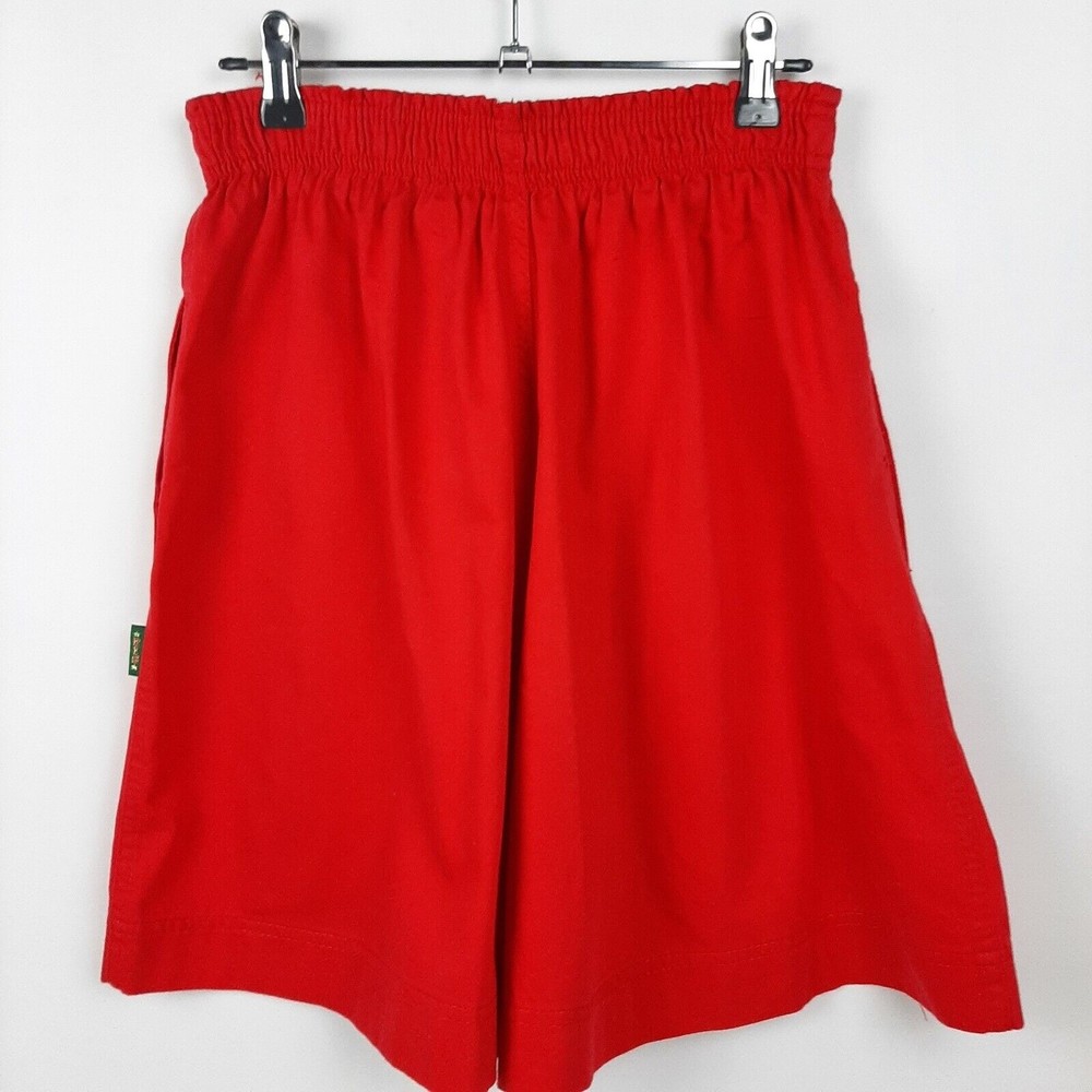 Vintage 1980's Gene Ewing Bis 100% Cotton Red Shorts Womens Size Petite